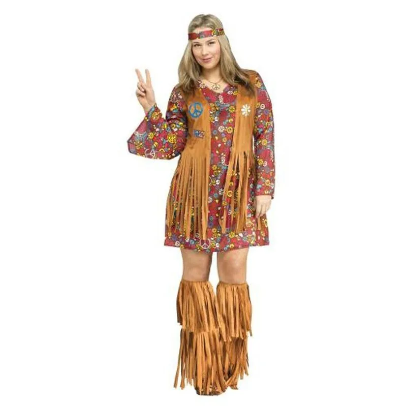 Peace & Love Hippie Costume Plus Size