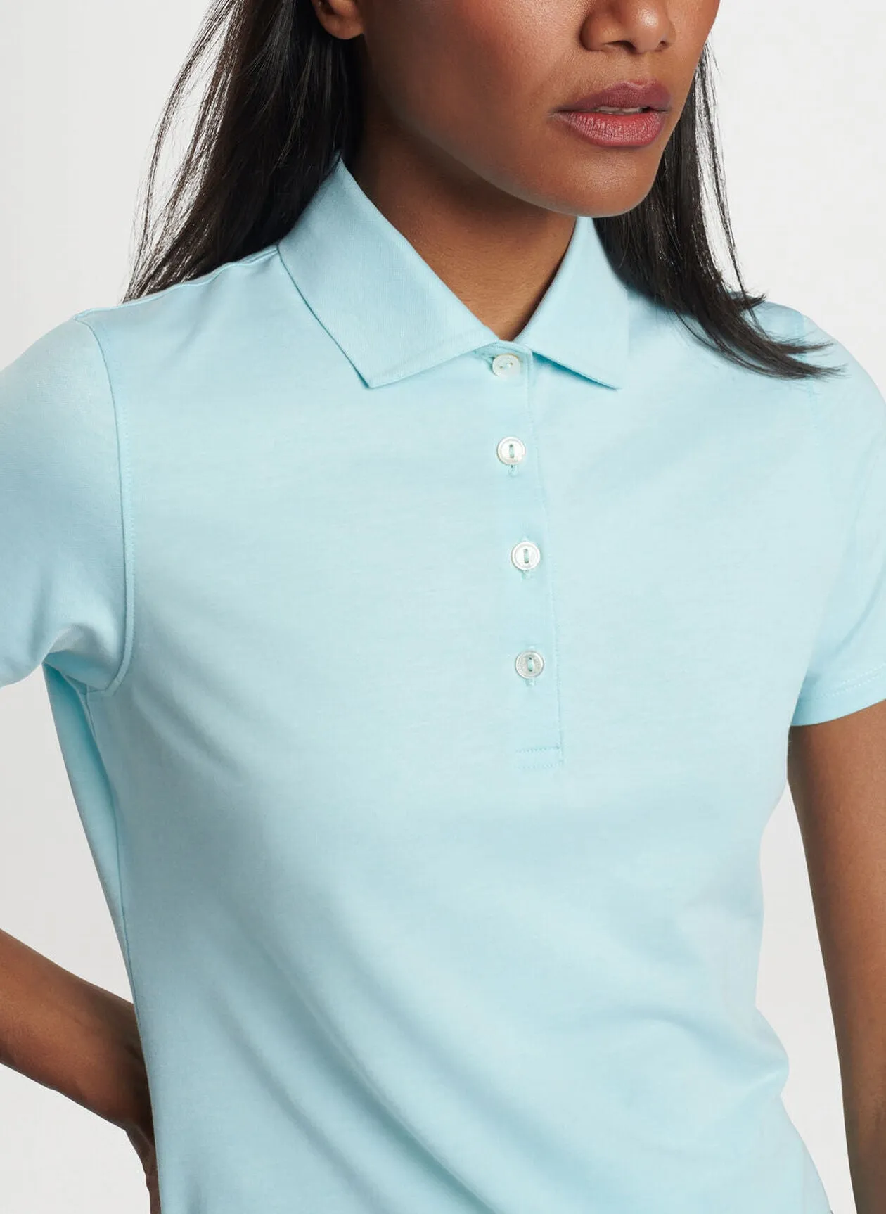 Peter Millar Womens Albatross Polo - BLUE SPRUCE