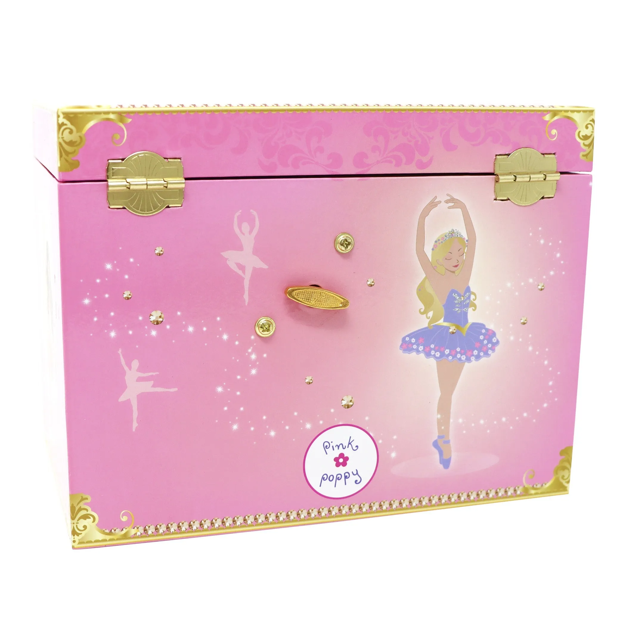 Pink Poppy Romantic Ballet Medium Musical Jewellery Box