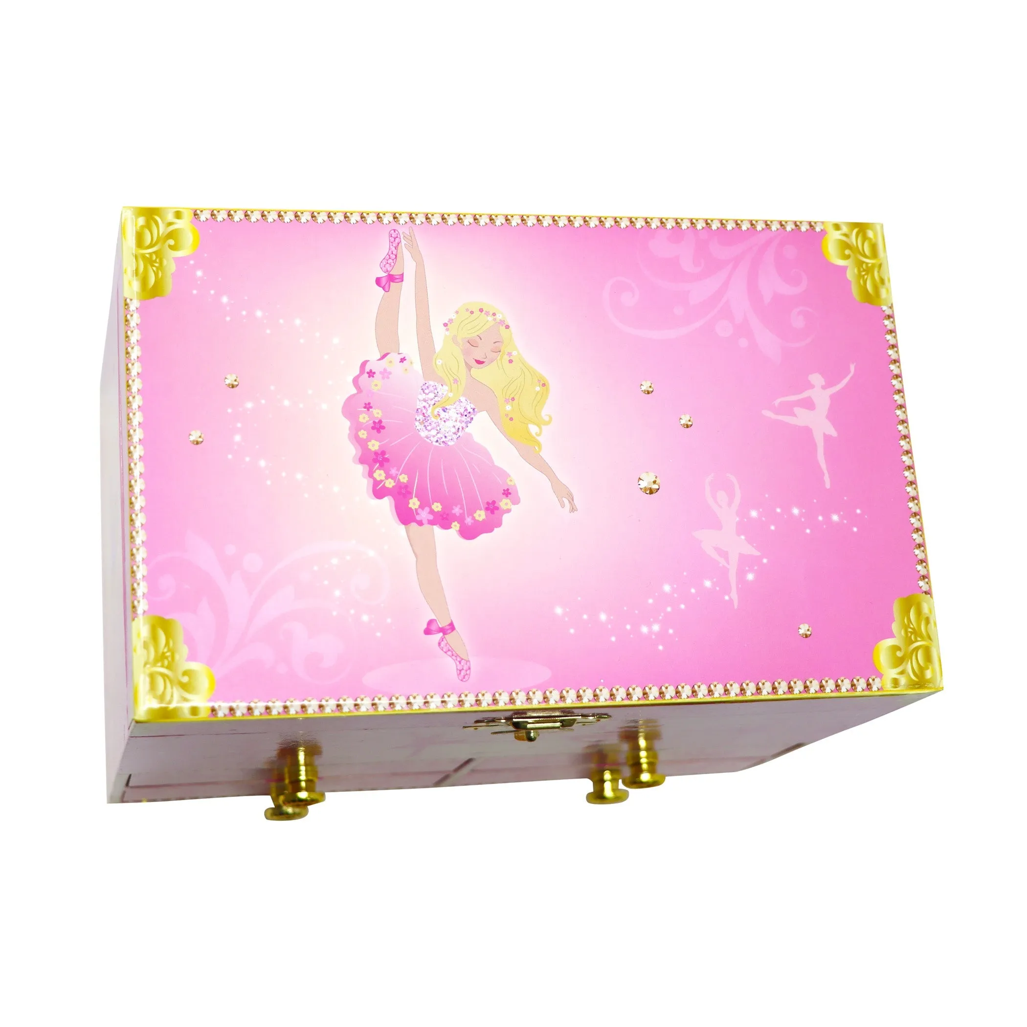 Pink Poppy Romantic Ballet Medium Musical Jewellery Box