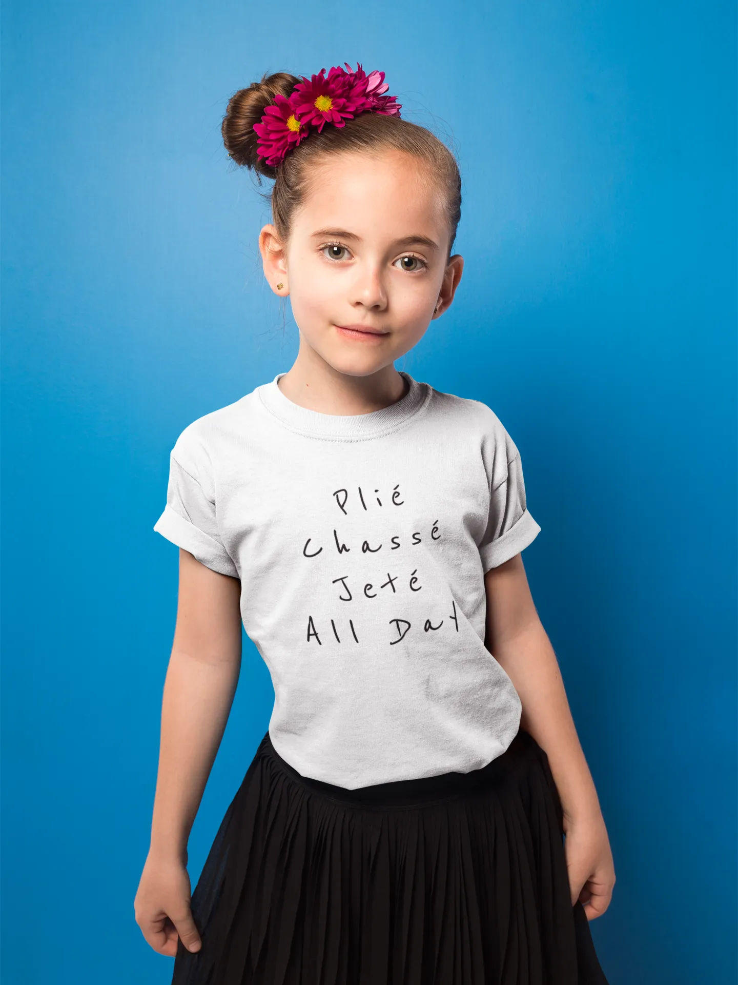 Plié, Chassé, Jeté, All day. Kids Softstyle Tee