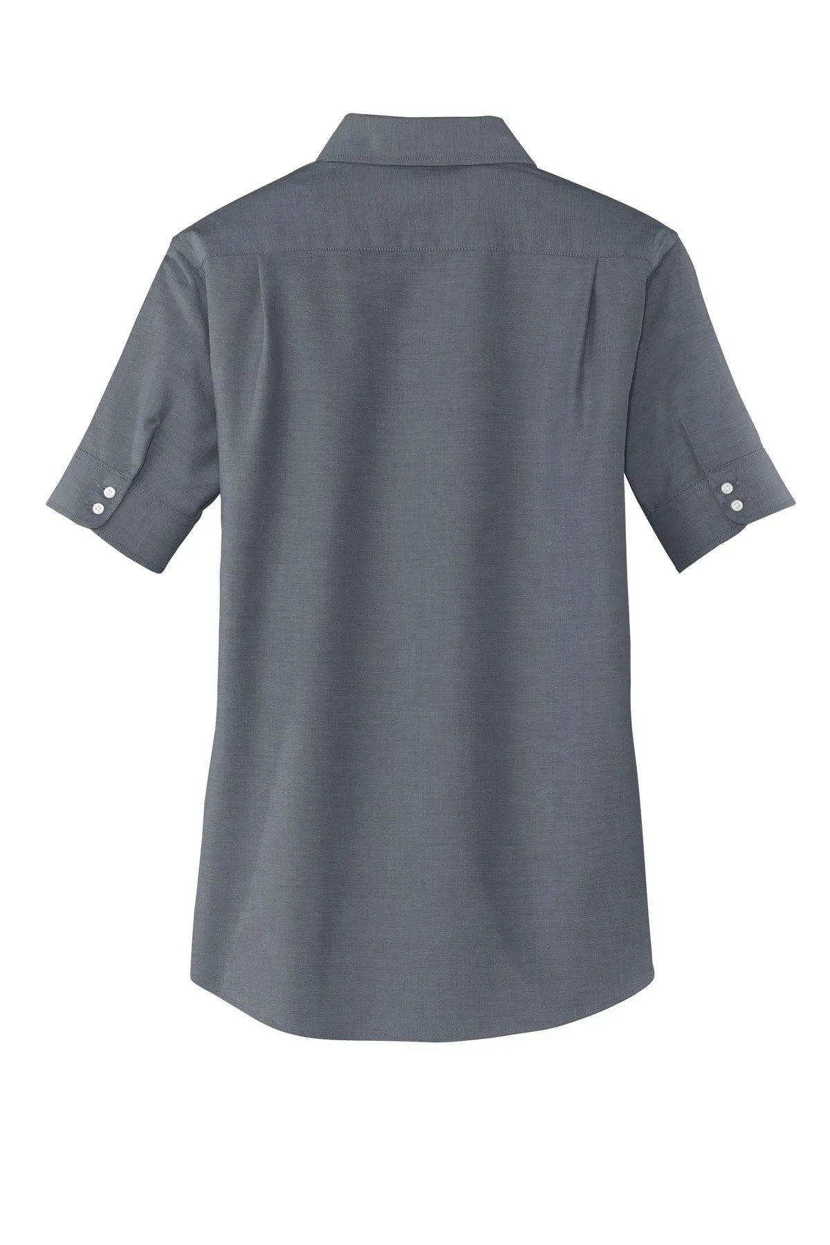 Port Authority Women's Short Sleeve SuperPro Oxford Shirt. L659 Black