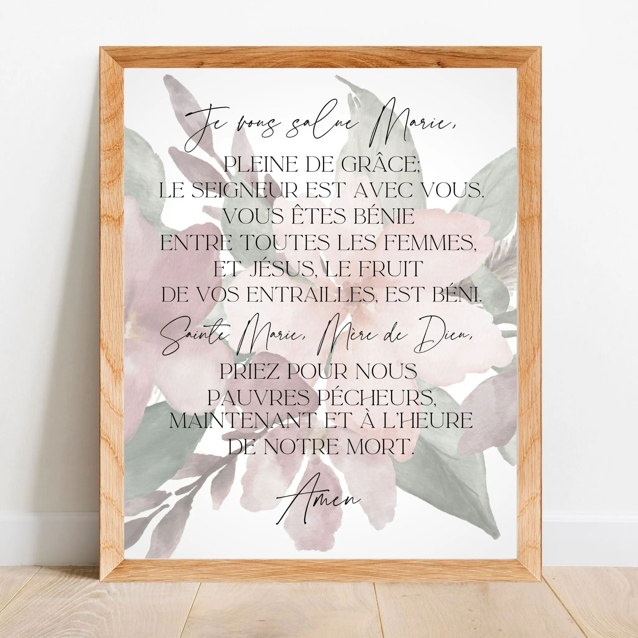 "Je Vous Salue Marie" Printable Wall Art