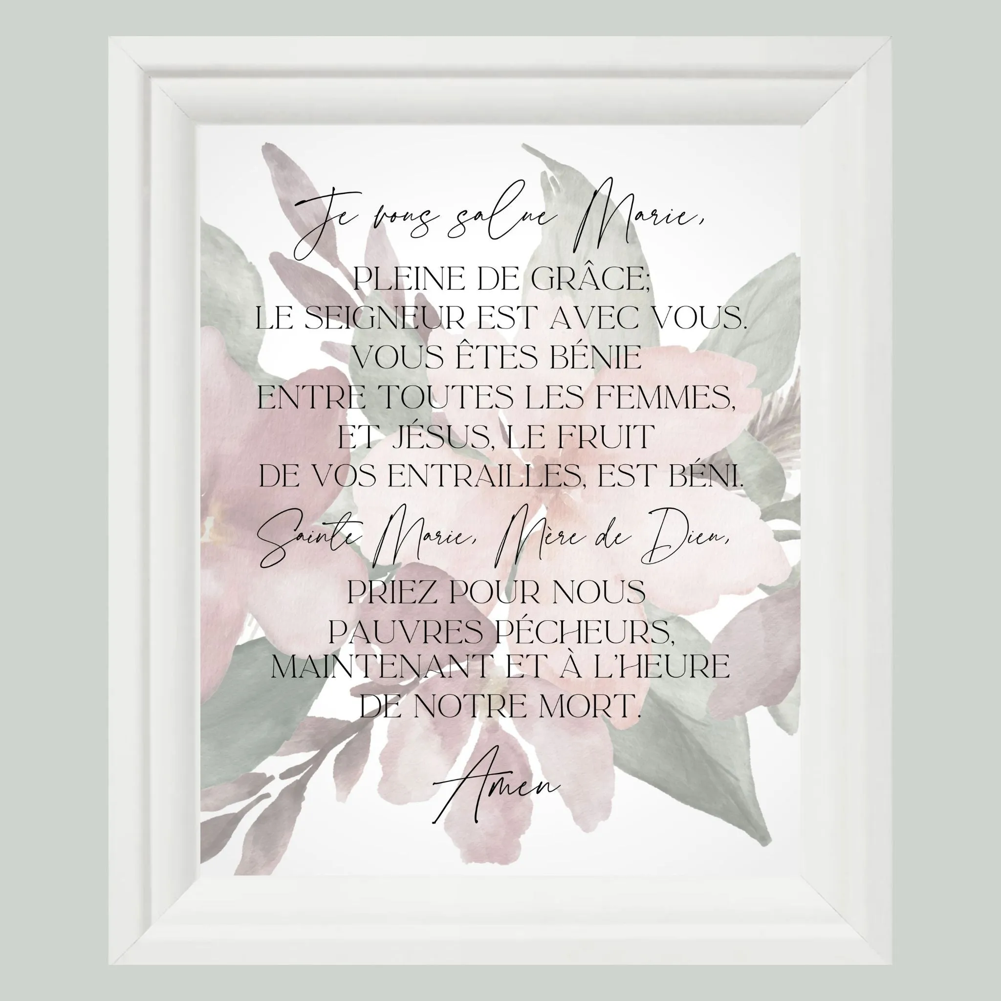 "Je Vous Salue Marie" Printable Wall Art