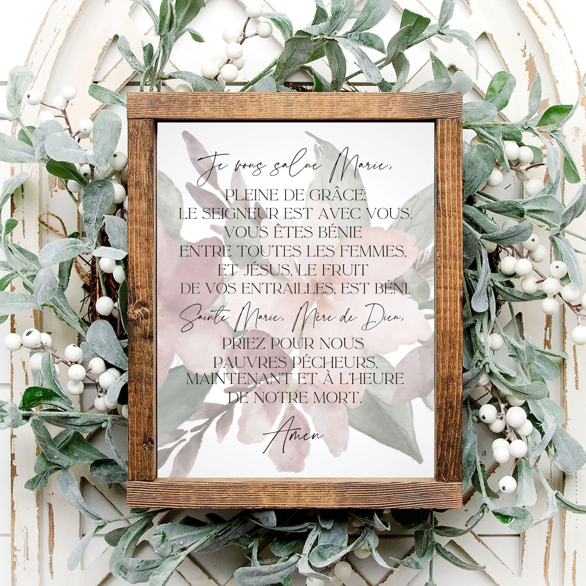 "Je Vous Salue Marie" Printable Wall Art