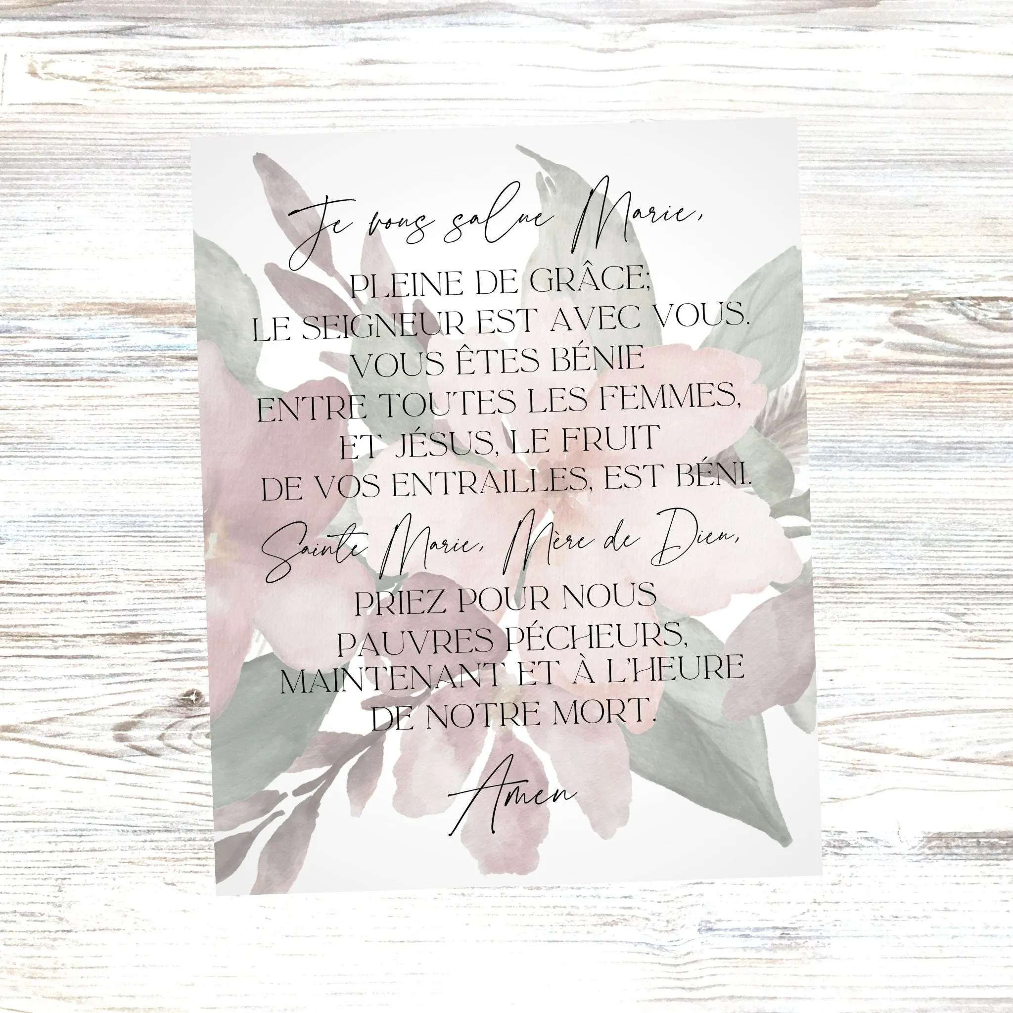 "Je Vous Salue Marie" Printable Wall Art