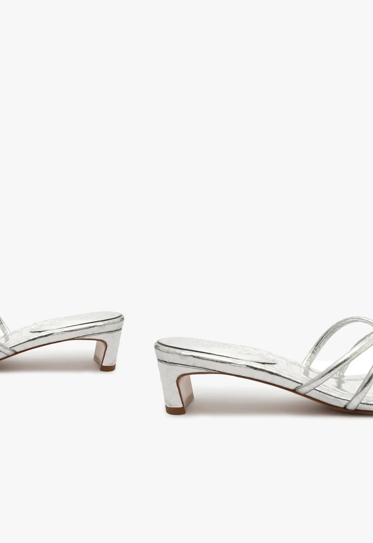 Rachel Mule Metallic Leather Sandal