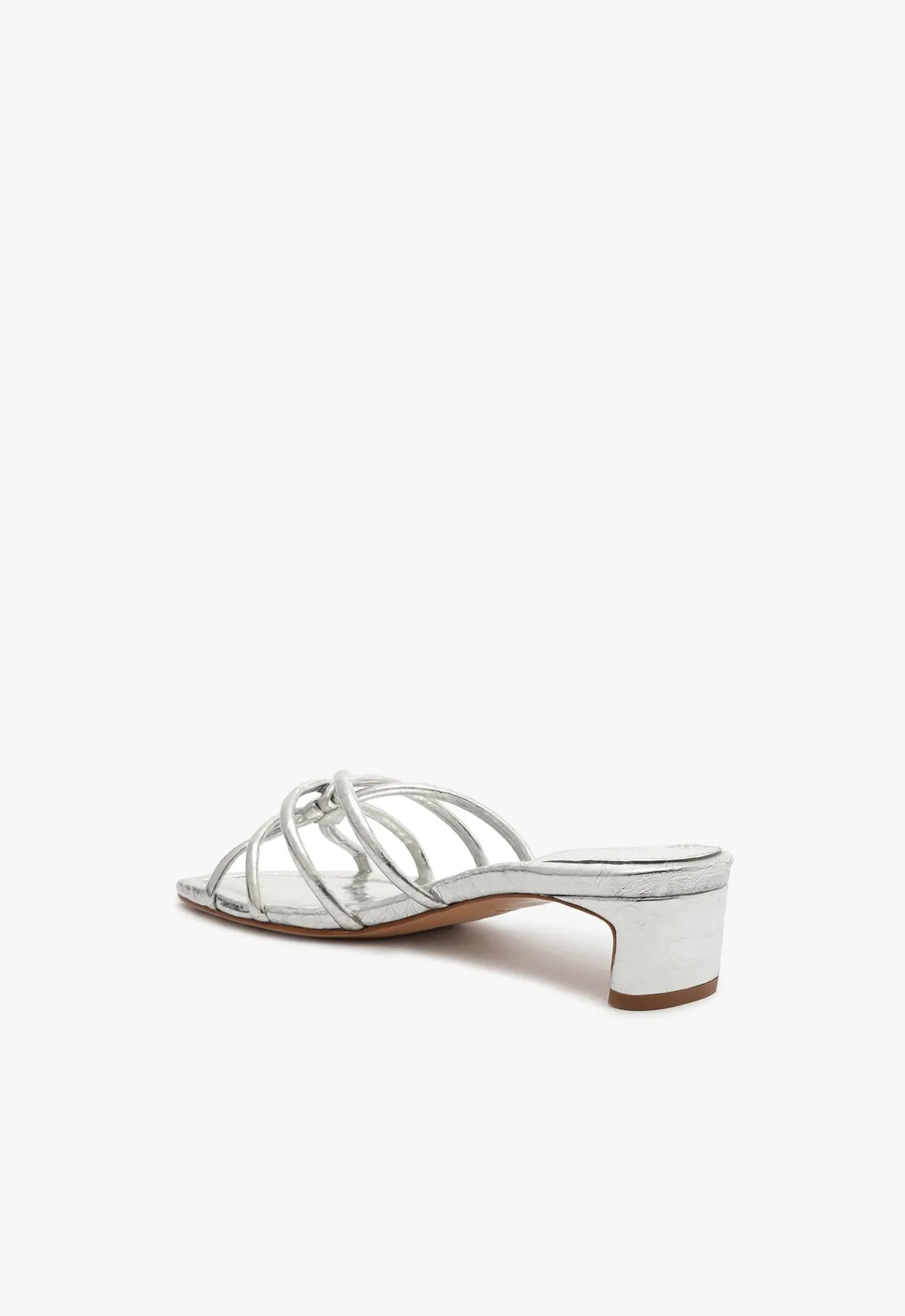 Rachel Mule Metallic Leather Sandal