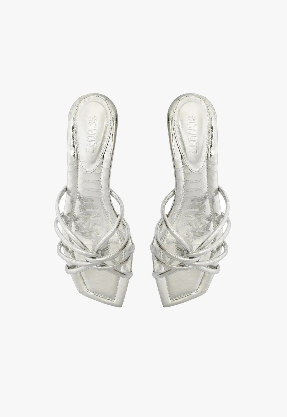 Rachel Mule Metallic Leather Sandal