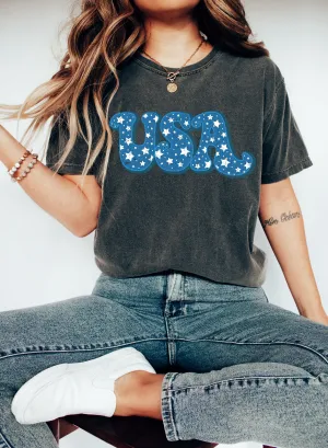 Retro USA Womens 4th of July T-Shirt