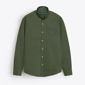 RL Green embroidered logo Oxford Shirt