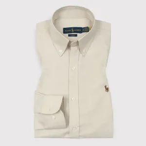 RL Tan Embroidered logo Oxford Shirt