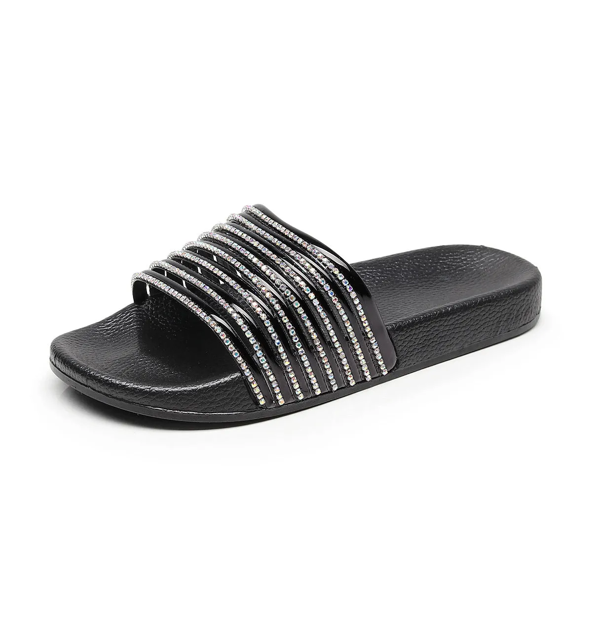 RXFSP Craft Slippers Shiny Flashing Diamond Casual Slipper