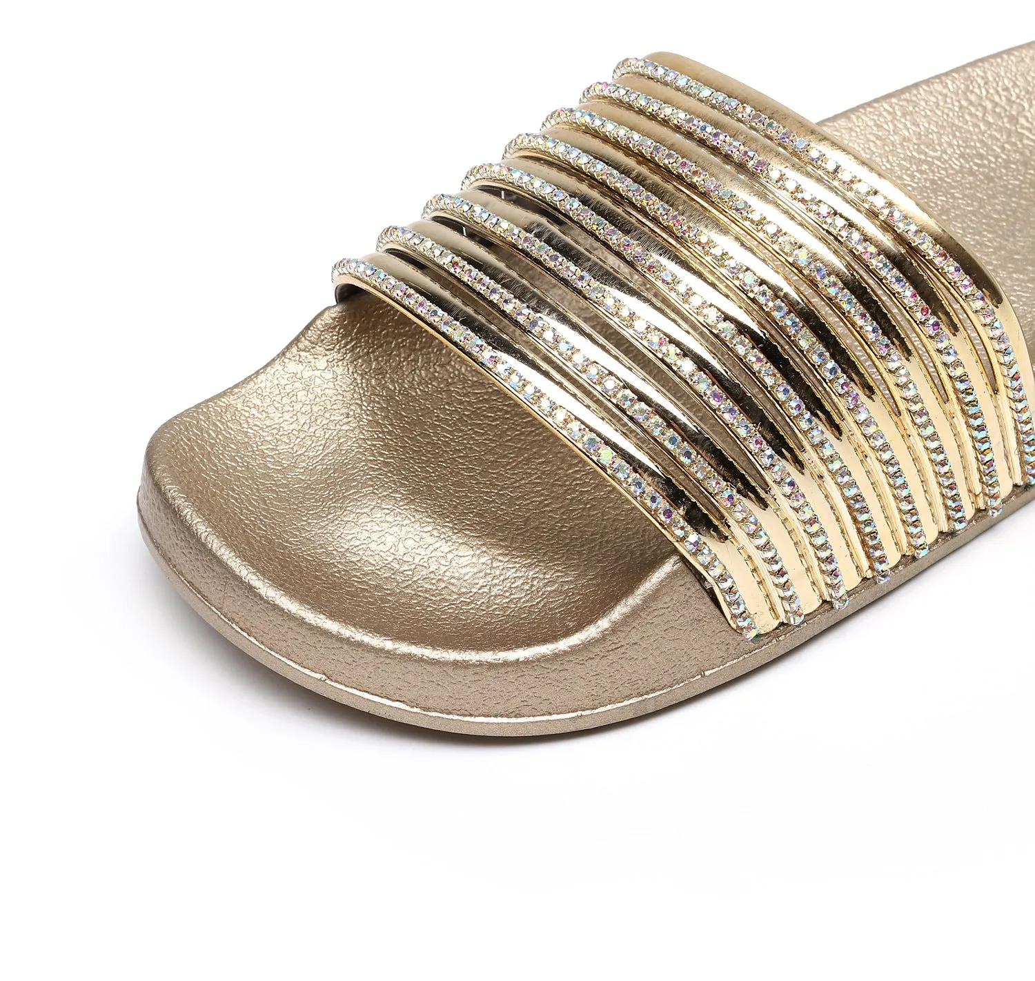 RXFSP Craft Slippers Shiny Flashing Diamond Casual Slipper