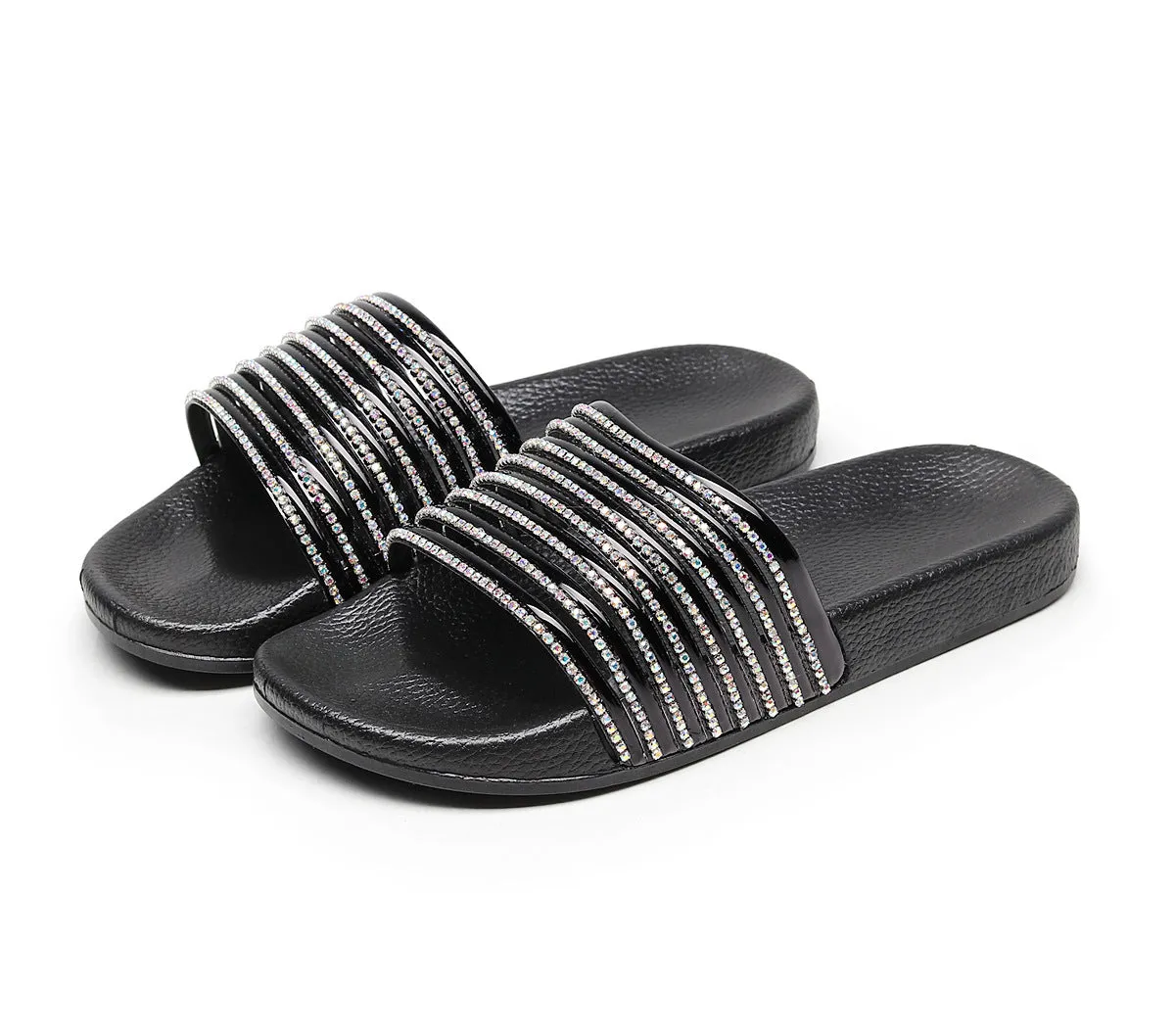 RXFSP Craft Slippers Shiny Flashing Diamond Casual Slipper
