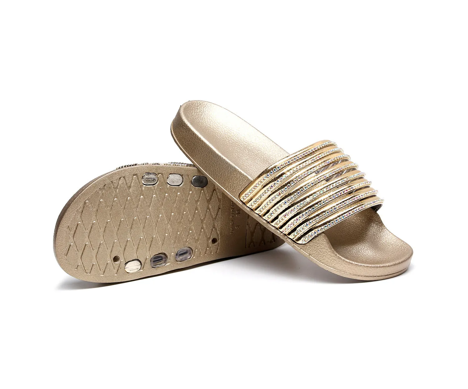 RXFSP Craft Slippers Shiny Flashing Diamond Casual Slipper