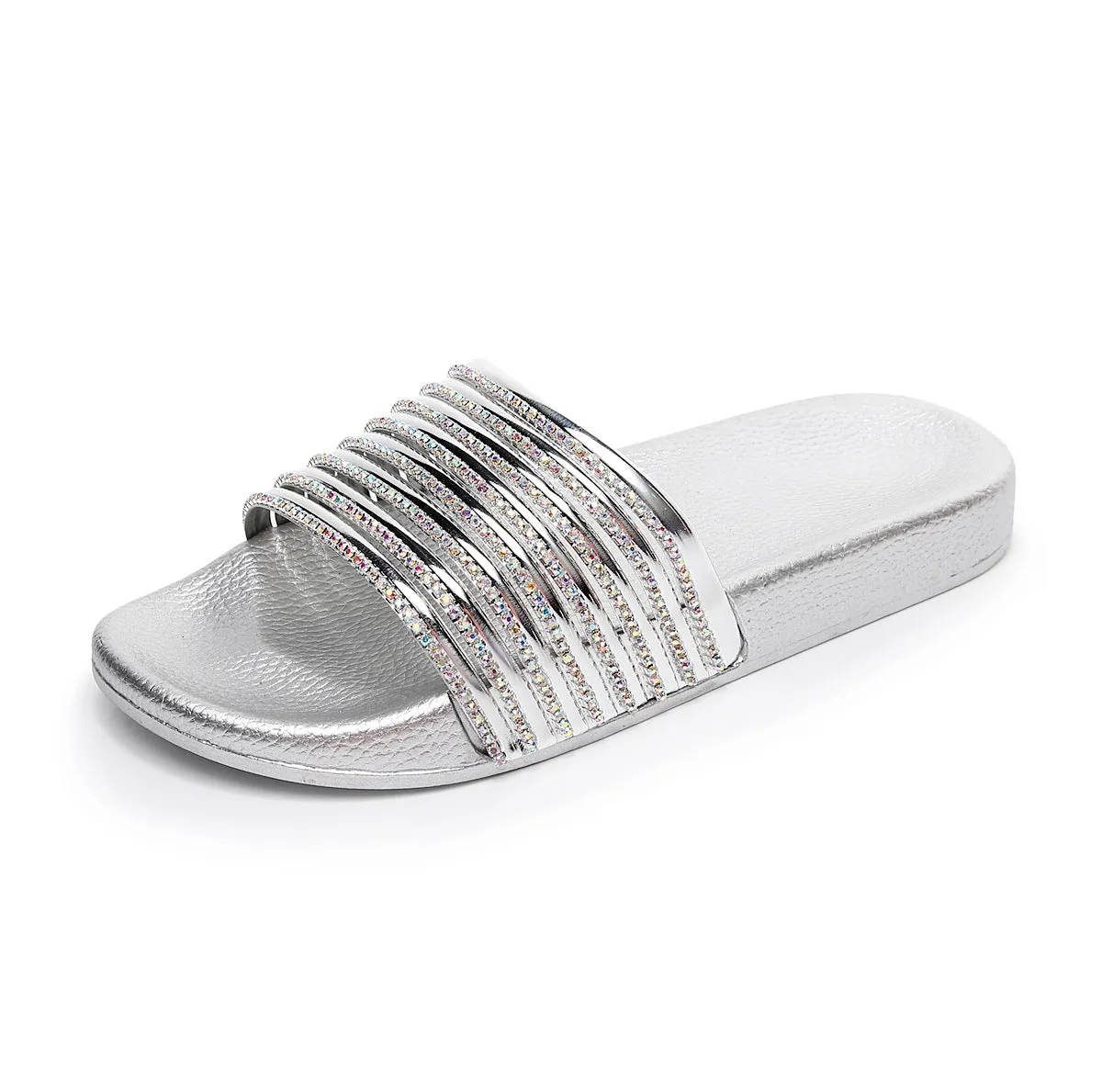 RXFSP Craft Slippers Shiny Flashing Diamond Casual Slipper