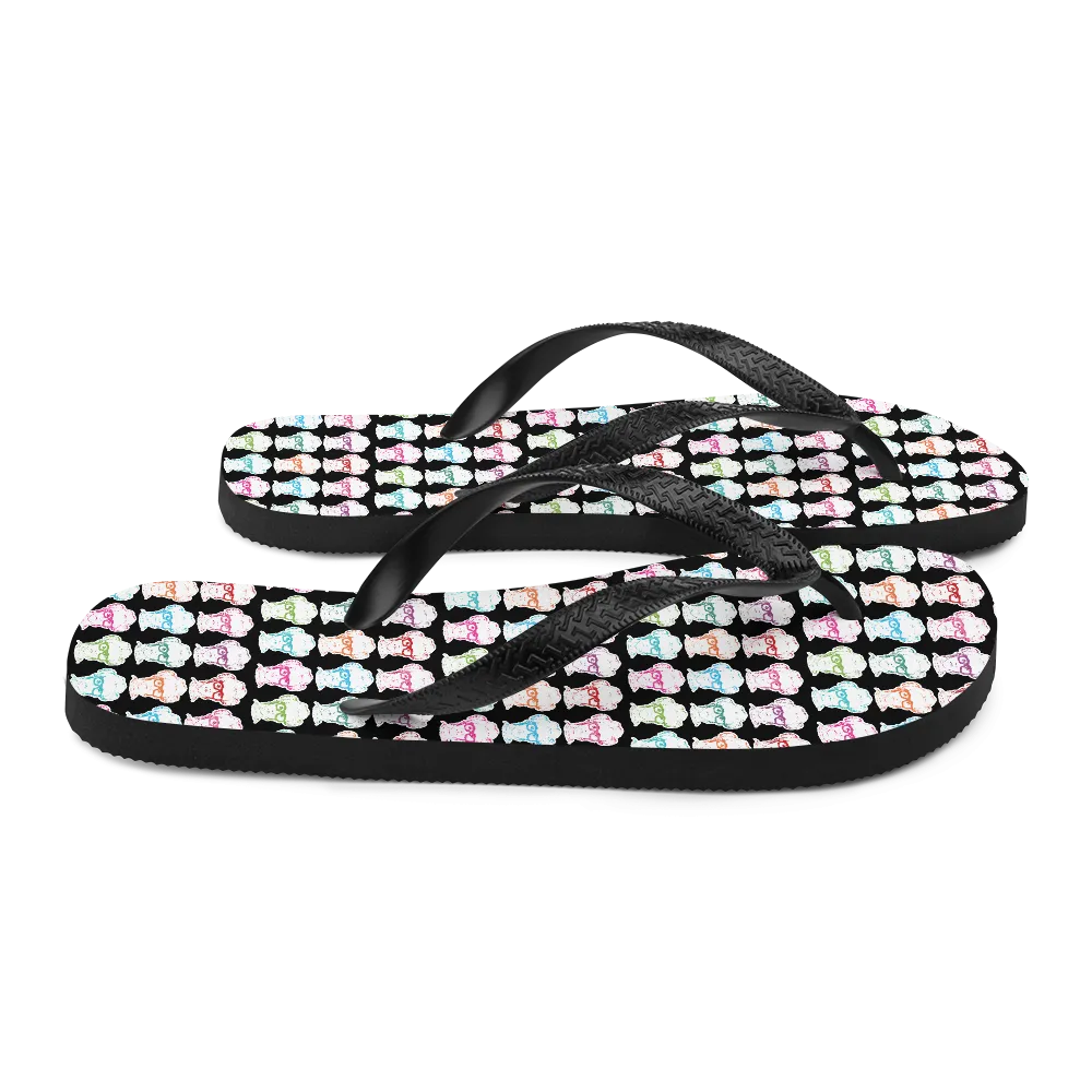 Sammi Haney (Esperanza - Raising Dion) Faces All-Over Flip Flops