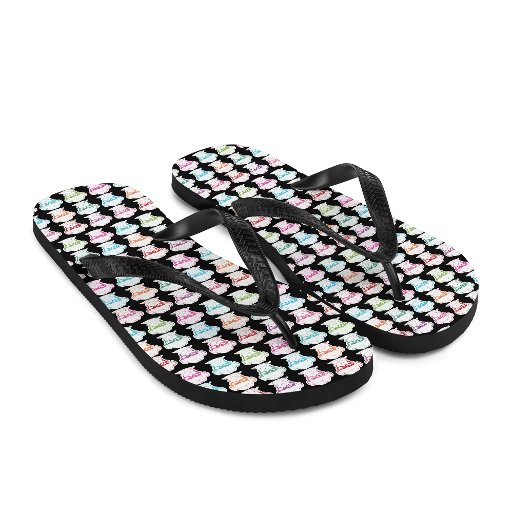 Sammi Haney (Esperanza - Raising Dion) Faces All-Over Flip Flops
