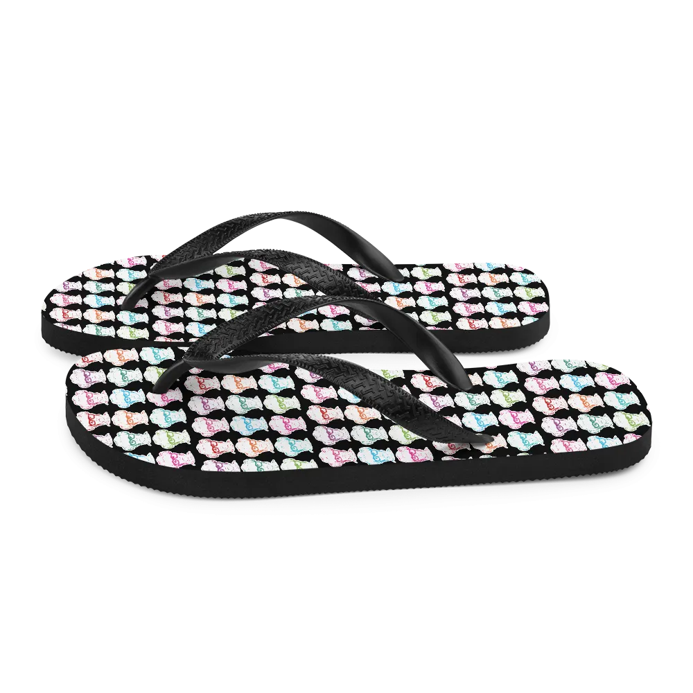 Sammi Haney (Esperanza - Raising Dion) Faces All-Over Flip Flops