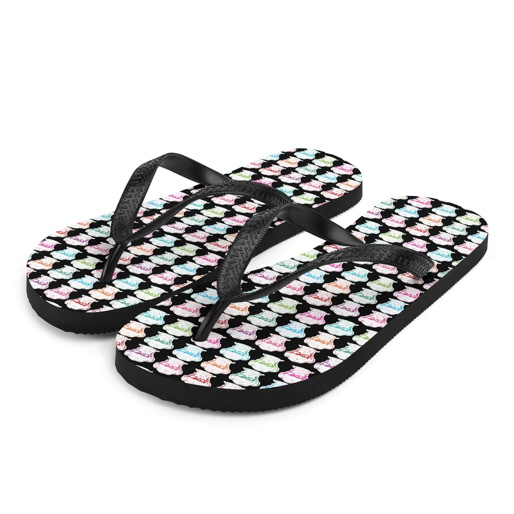 Sammi Haney (Esperanza - Raising Dion) Faces All-Over Flip Flops