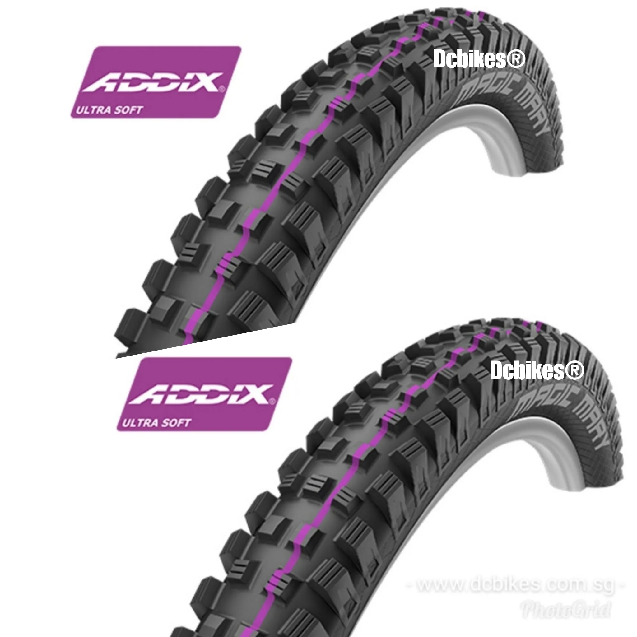 Schwalbe 26 X 2.35 Magic Mary Addix Evo Super Trail Tubeless Ready MTB Folding Tyres (1 Tire)