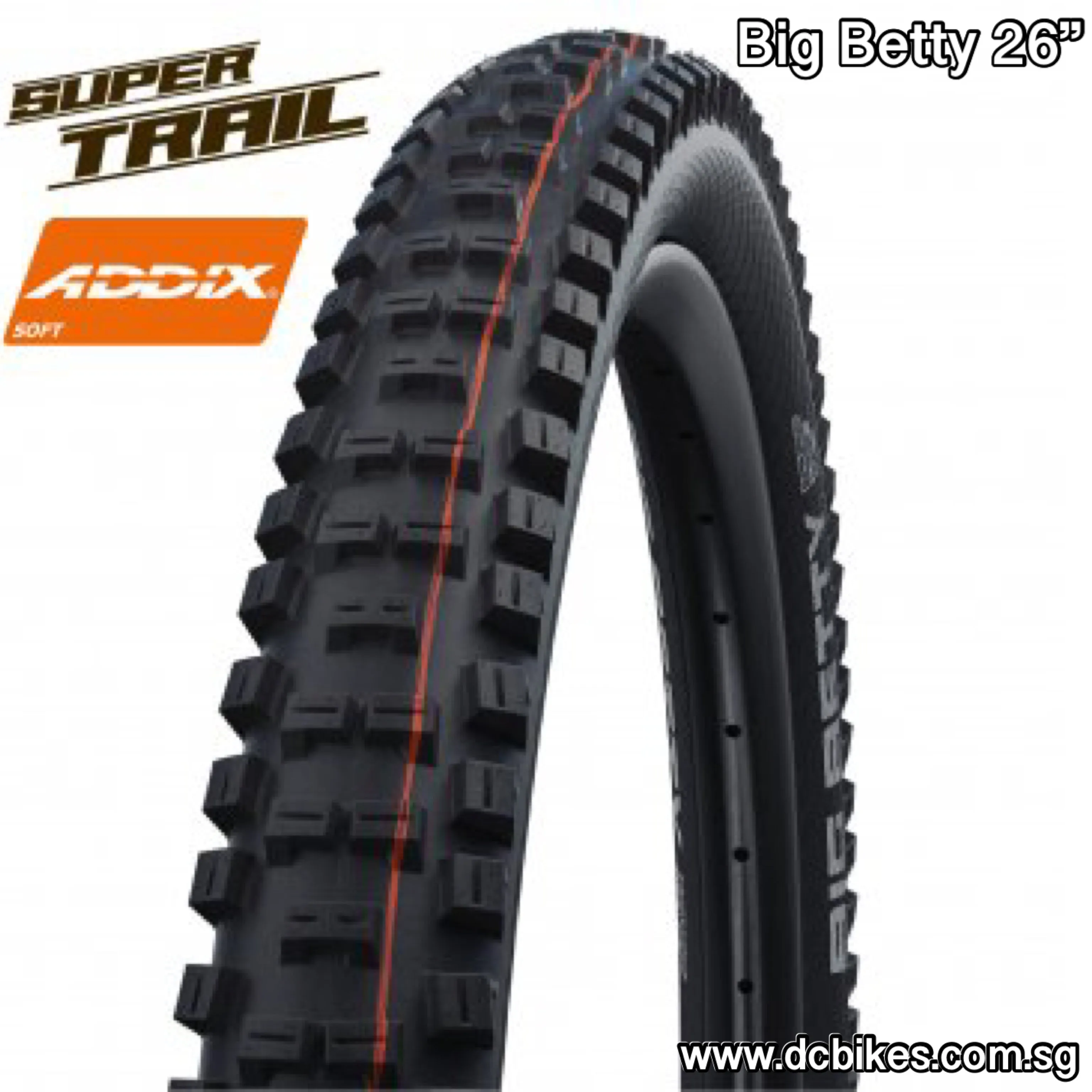 Schwalbe 26 X 2.4 Big Betty SuperTrail Evolution Addix Tubeless Folding Tyres (1 Tire)