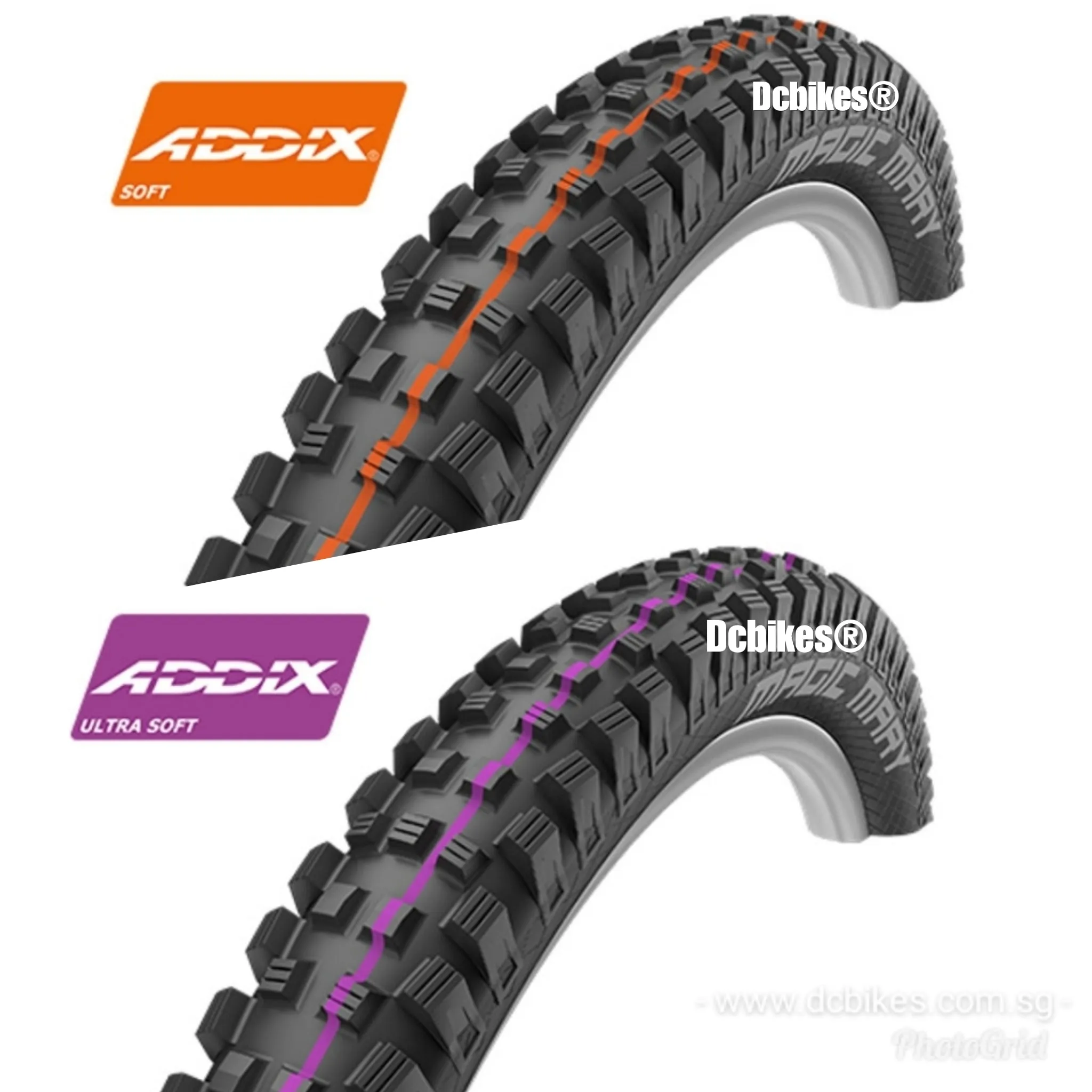 Schwalbe 27.5 X 2.4 Magic Mary Addix Super Trail Tubeless Ready 650B MTB Folding Tyres (1 Tire)
