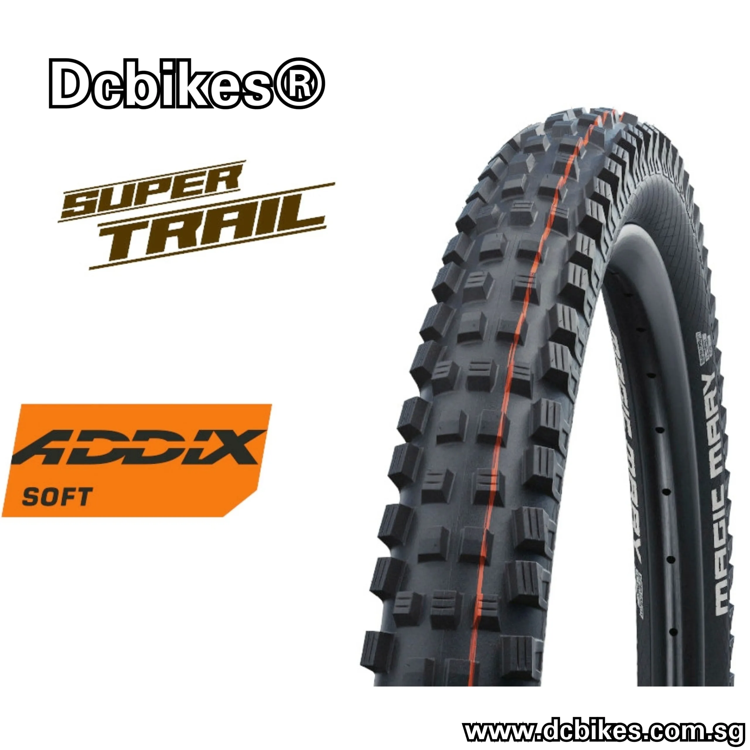 Schwalbe 27.5 X 2.8 Magic Mary Evolution MTB AddixSoft SuperTrail 650B Tubeless Folding Tyres (1 Tire) 
