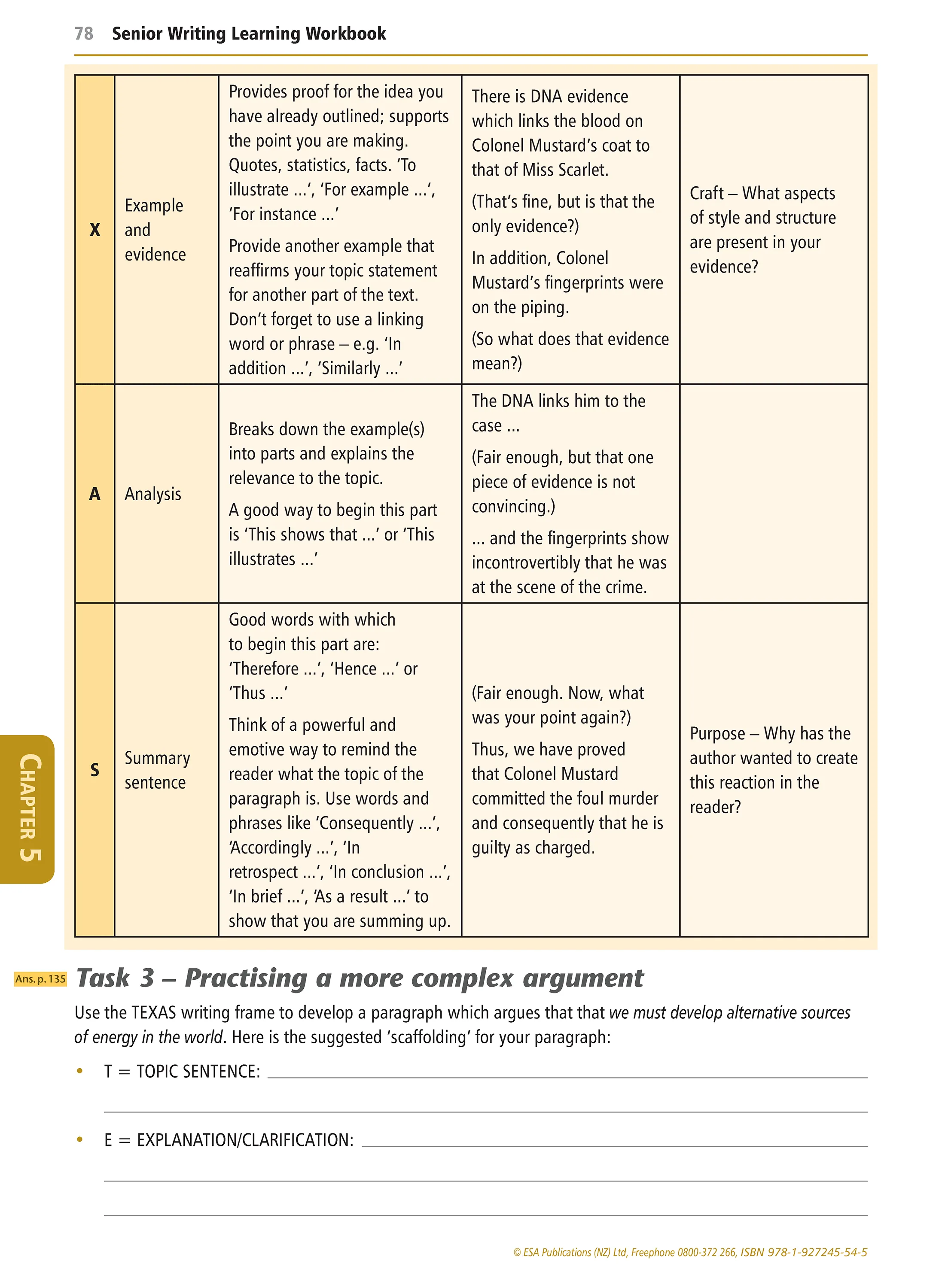 Senior Writing Learning Workbook
