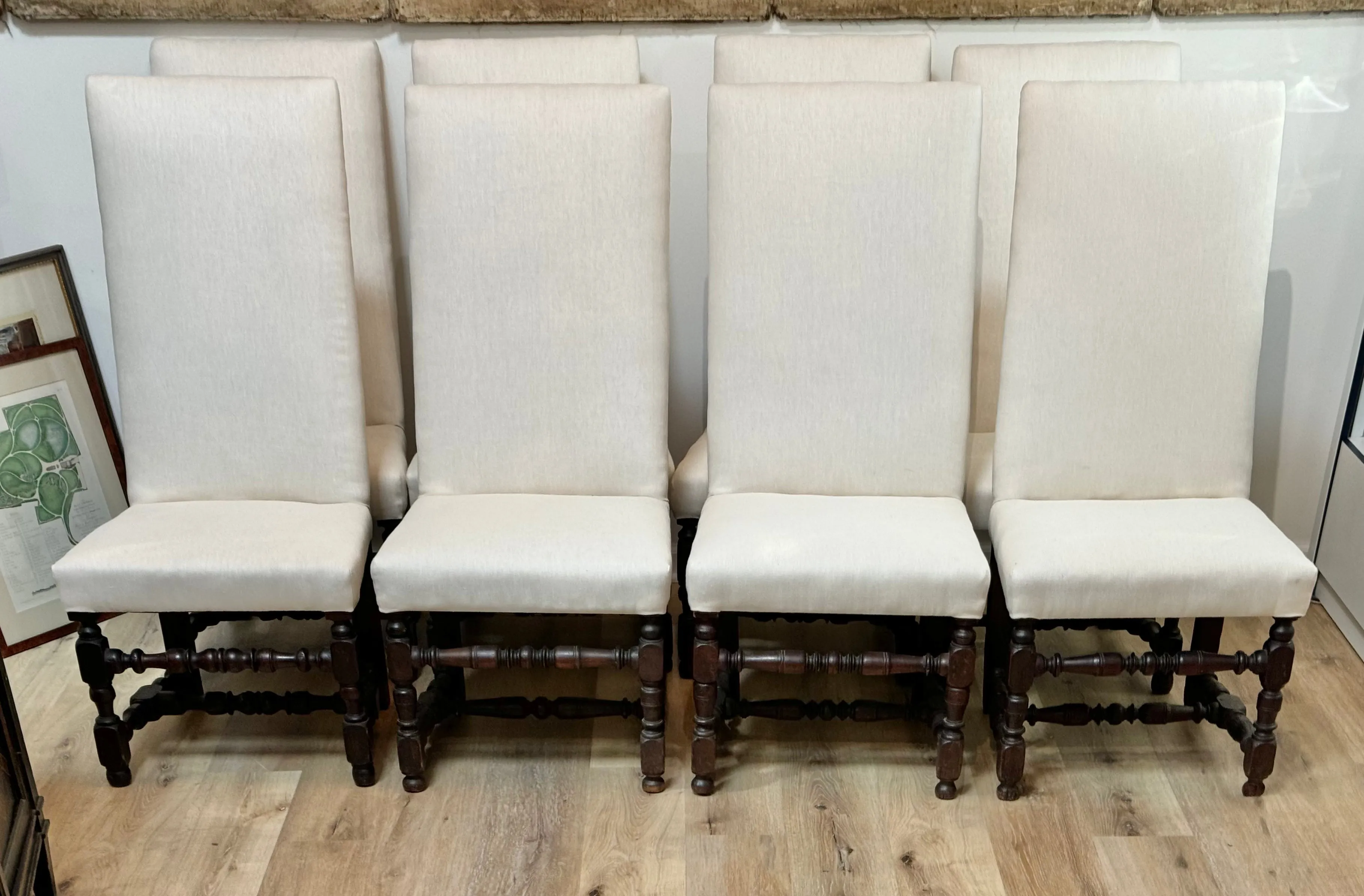 Set of Eight 18th Century Walnut, William and Mary Dining Chairs