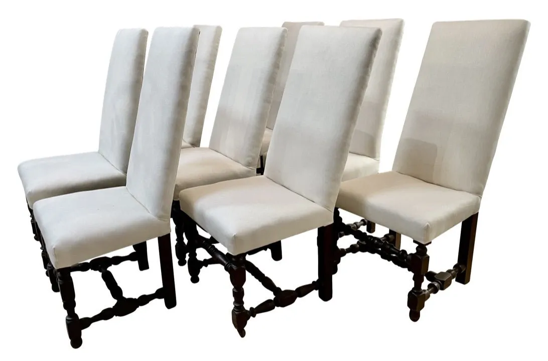 Set of Eight 18th Century Walnut, William and Mary Dining Chairs