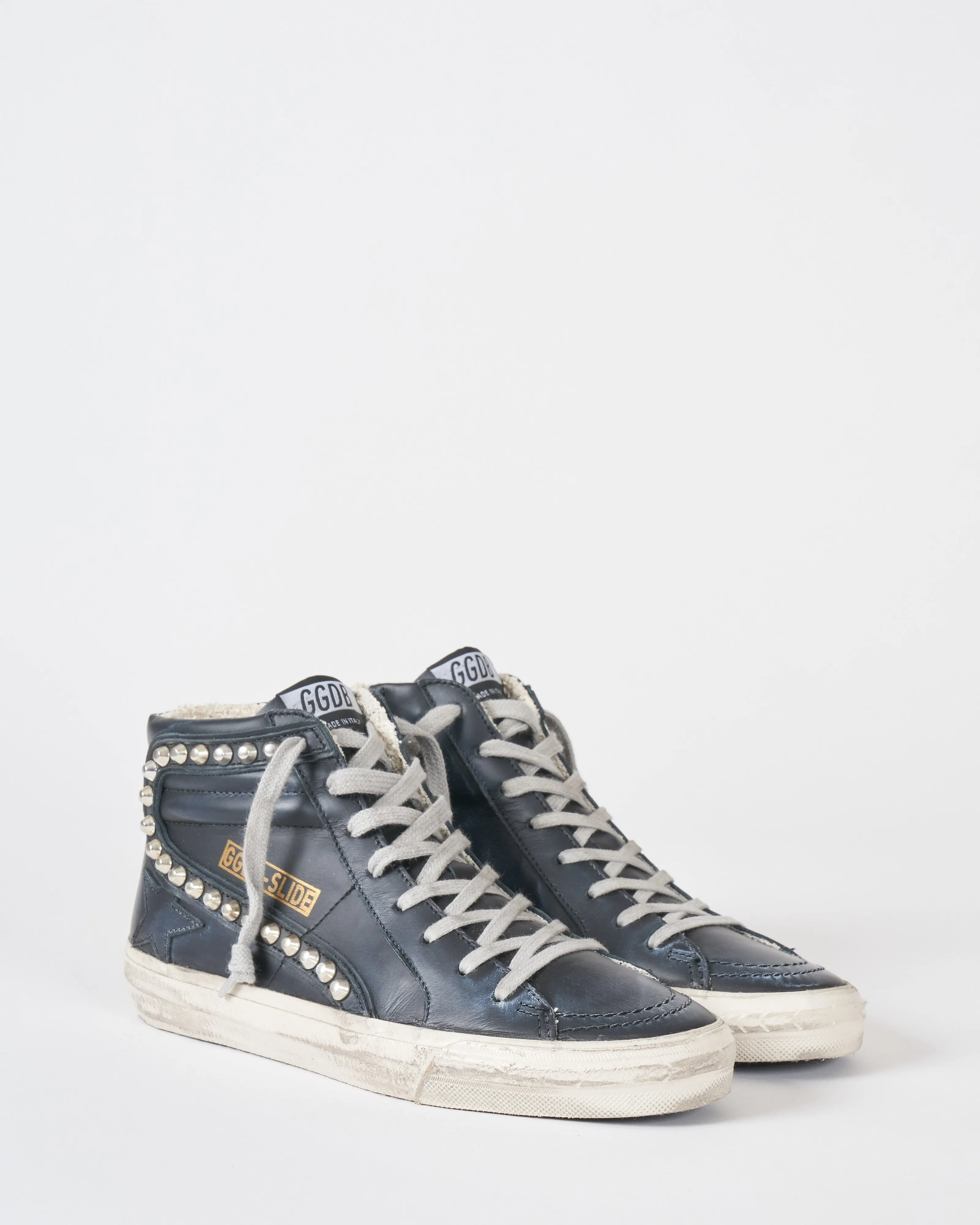 slide classic leather upper studs