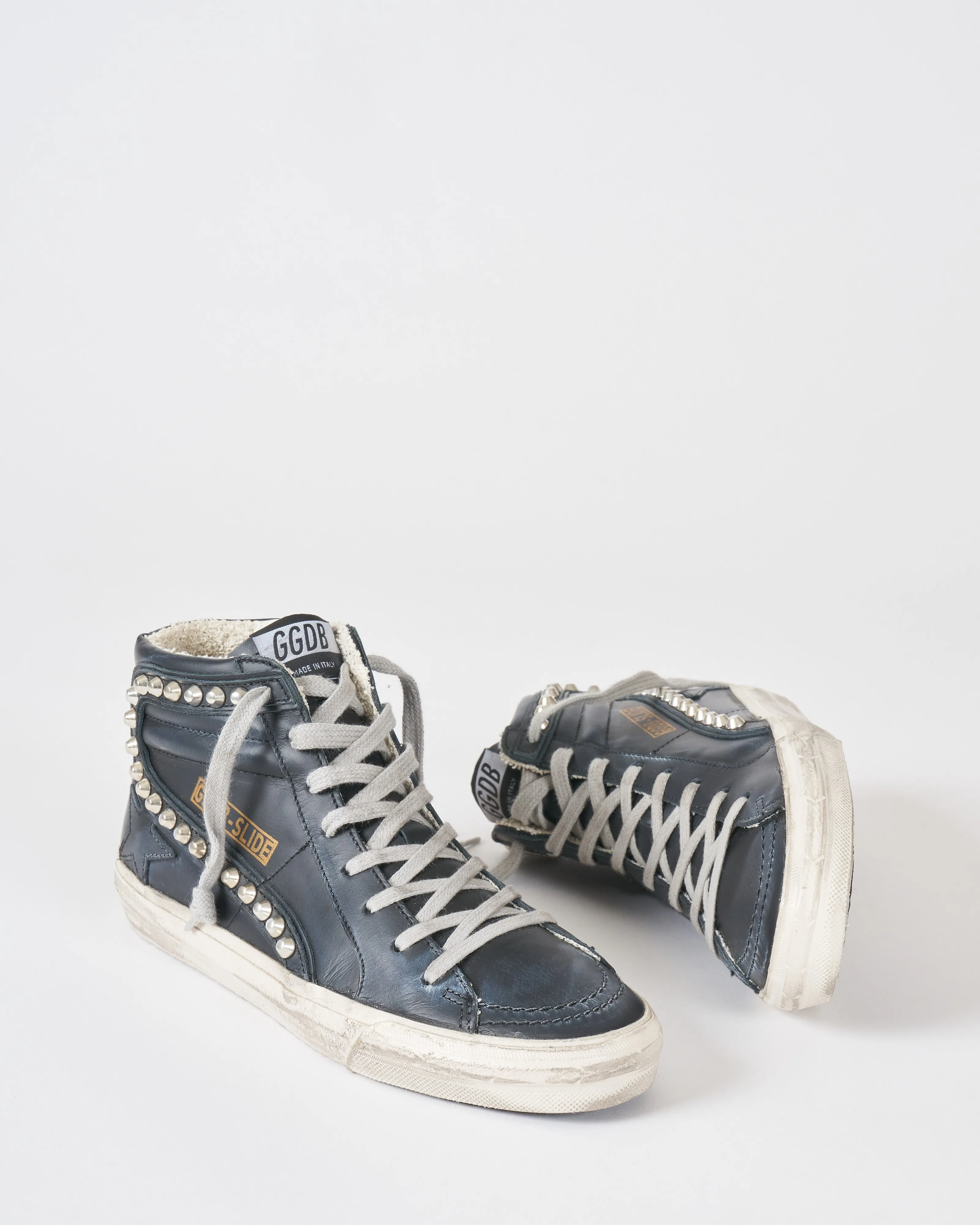 slide classic leather upper studs