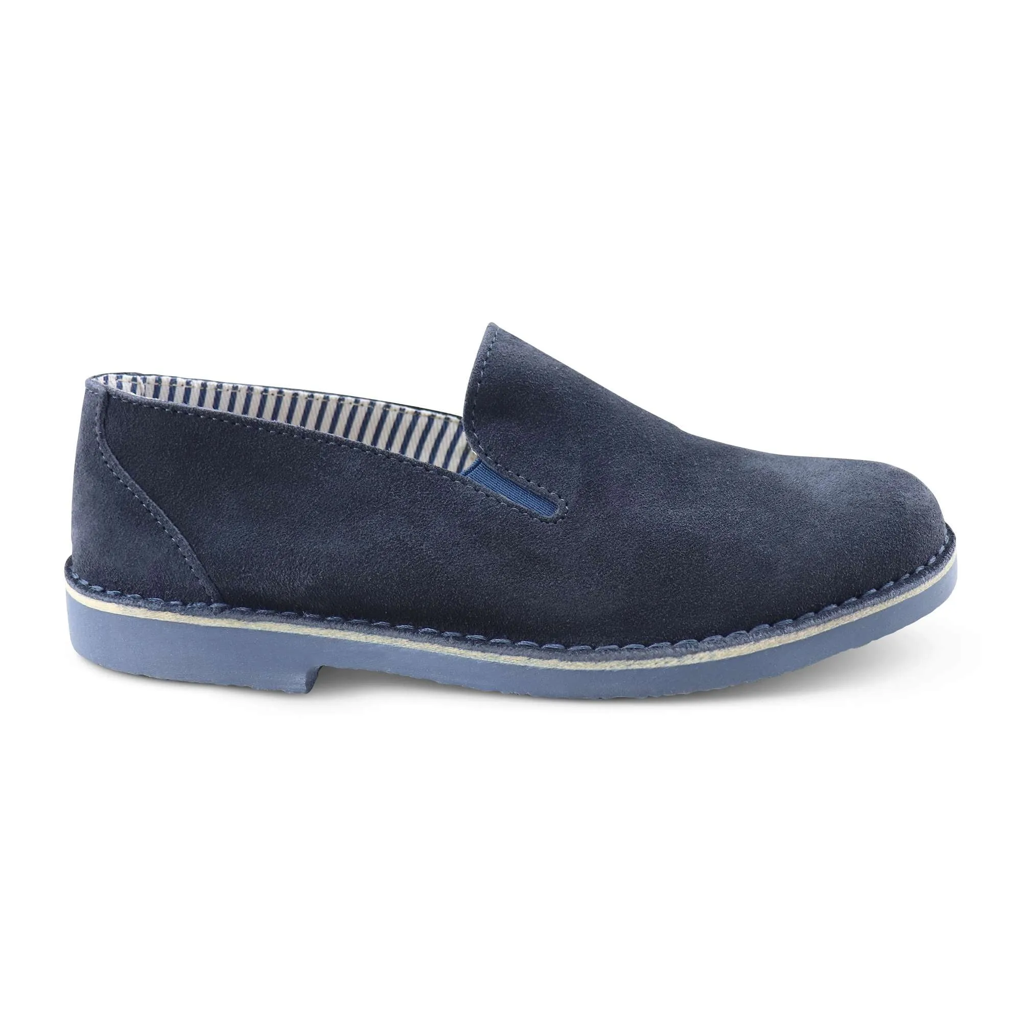 Slip-on blu in camoscio