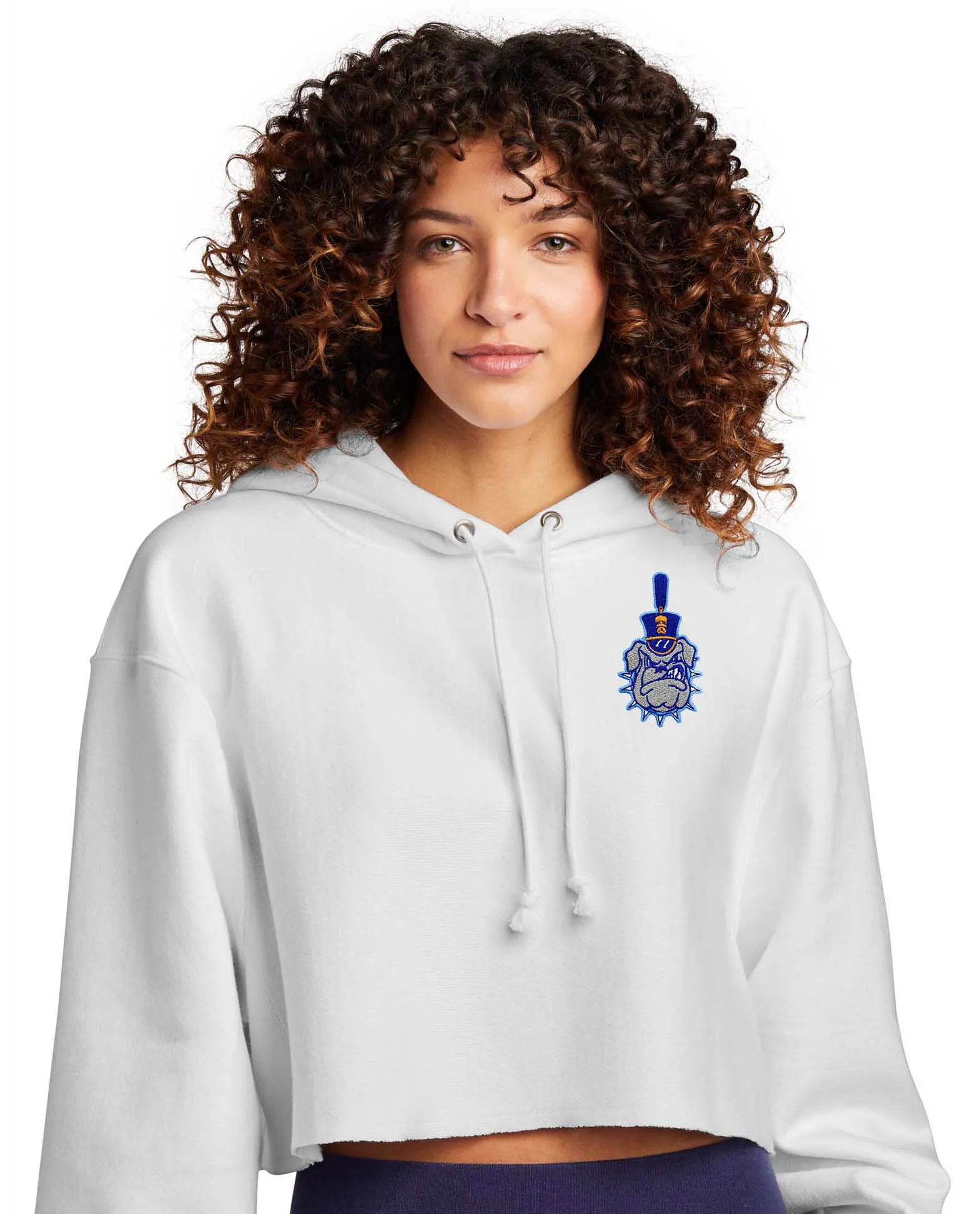 Spike Champion Women’s Reverse Weave Cropped Cut-Off Hooded Sweatshirt
