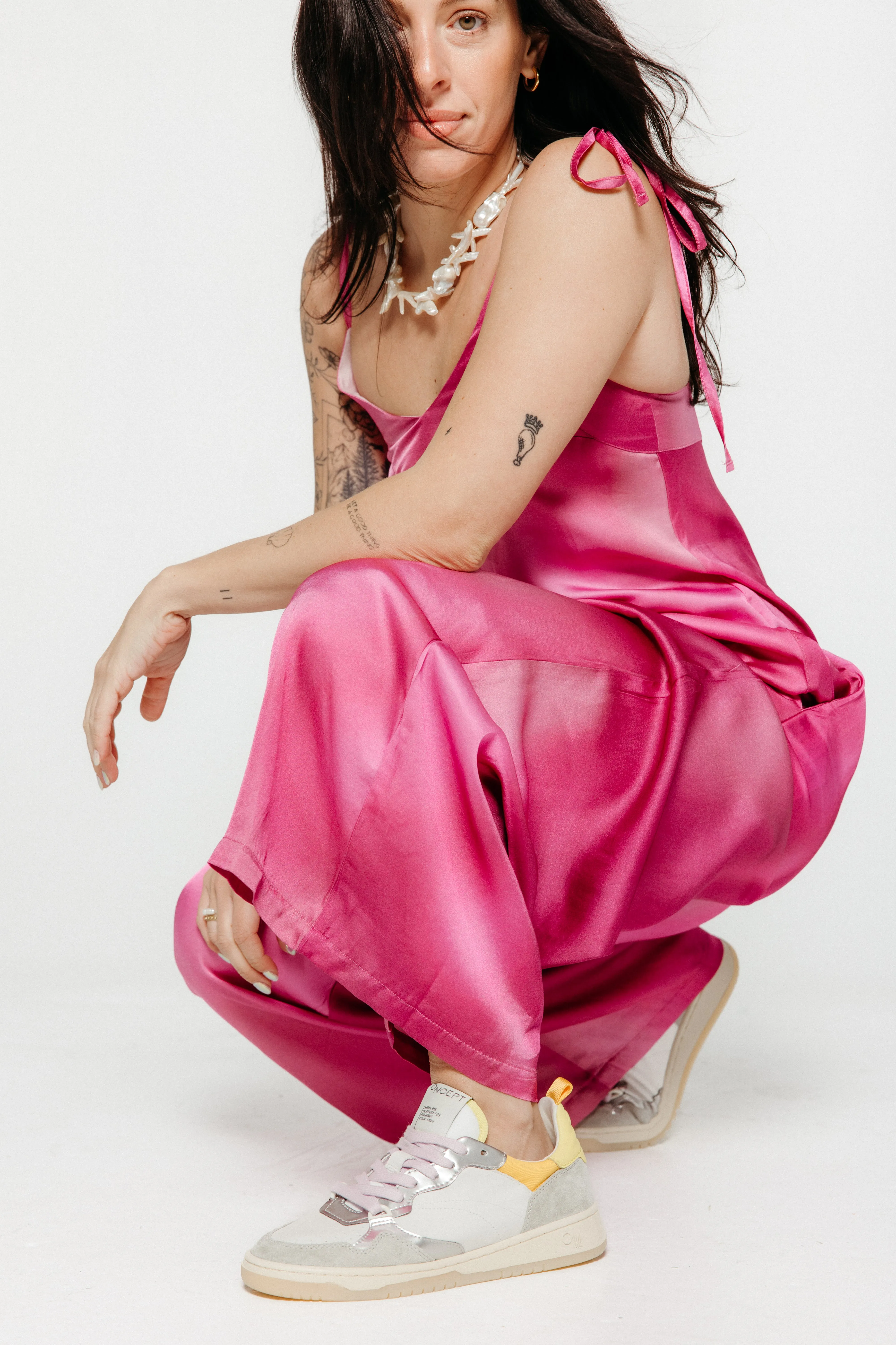 Strappy Jumpsuit Print Pink