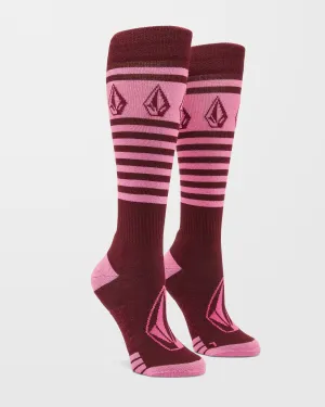 Striker Wool Blend Otc Socks - Burgundy