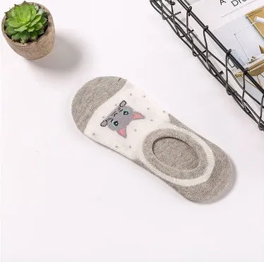 Summer CAT Warm Comfortable Cotton Girl Women's Socks Ankle Low Female