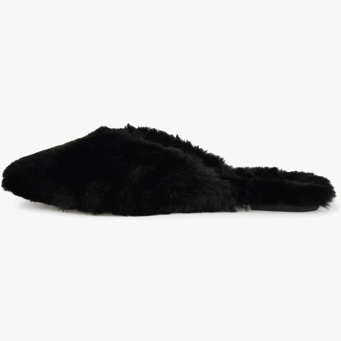 SUNDOWN Women's Faux Fur Flats Scuff Slippers