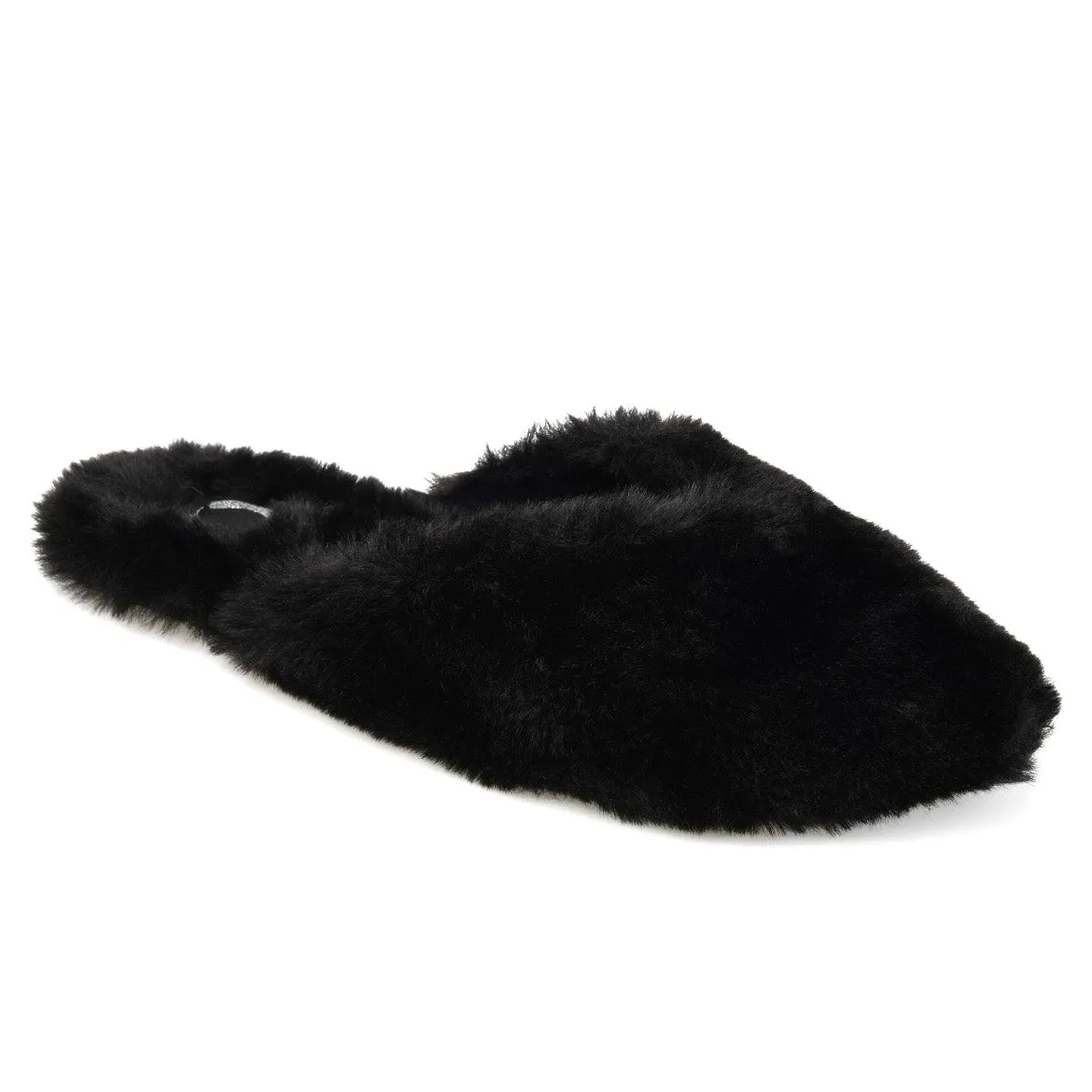 SUNDOWN Women's Faux Fur Flats Scuff Slippers