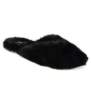SUNDOWN Women's Faux Fur Flats Scuff Slippers
