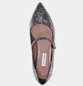 Tabitha Simmons Hermione Gunmetal Glitter/Metallic Nappa