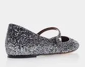 Tabitha Simmons Hermione Gunmetal Glitter/Metallic Nappa