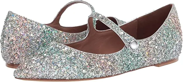 Tabitha Simmons Hermione Gunmetal Glitter/Metallic Nappa