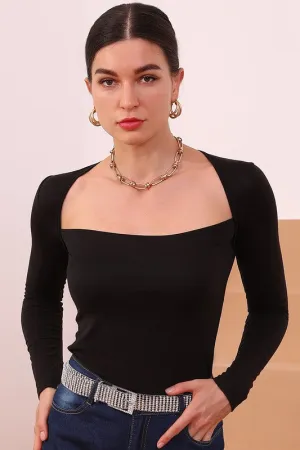 Take My Breath Away Sleek Top (Berry & Black)