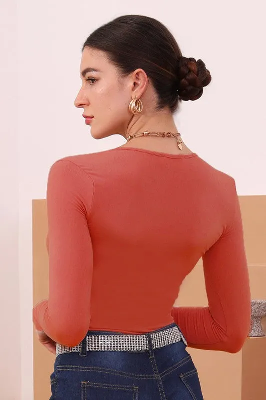 Take My Breath Away Sleek Top (Berry & Black)
