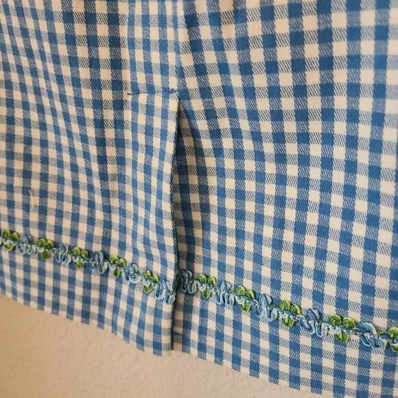 Talbots US Women's Size 6 Blue Picnic Plaid Lightweight Summer Tank Skirt Set NE