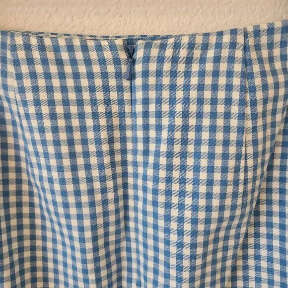 Talbots US Women's Size 6 Blue Picnic Plaid Lightweight Summer Tank Skirt Set NE