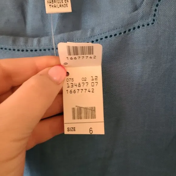 Talbots US Women's Size 6 Blue Picnic Plaid Lightweight Summer Tank Skirt Set NE
